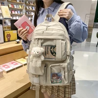 women cotton backpack men lovers travel mochila college girl school bag femal cool laptop bagpack student cute bookbag