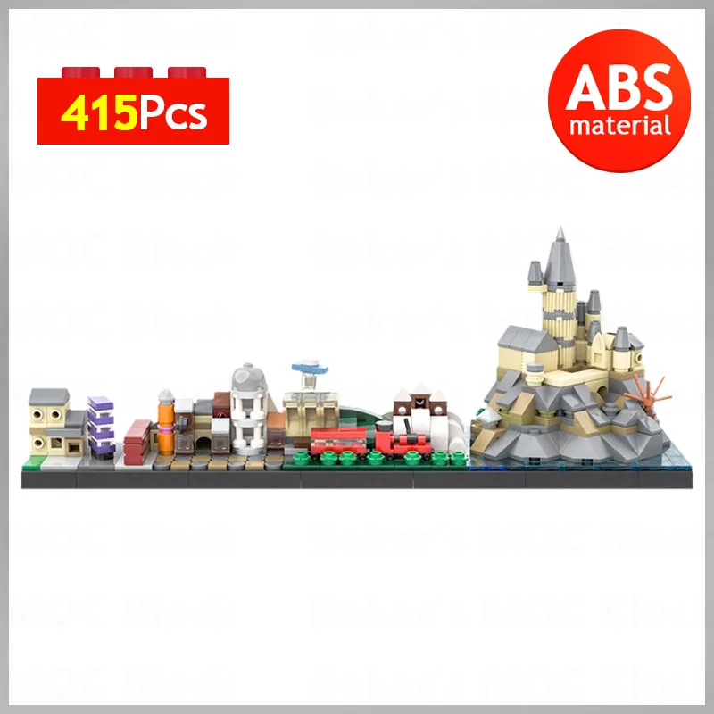 

Skyline Architecture Building Blocks MOC Classic Movie Castle City House Street View Bricks DIY Kids Educational Toys Child Gift