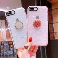 water feel material personality silicone mobile phone case iphone11 proxsxr7p diamond flash bracket girlfriend couple models