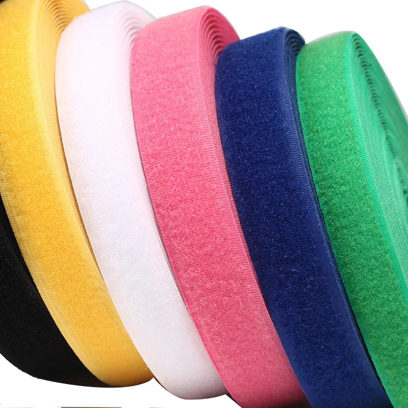 Цветная нейлоновая липучка Velcros 2 см * 1 м волшебная лента без клея аксессуары для