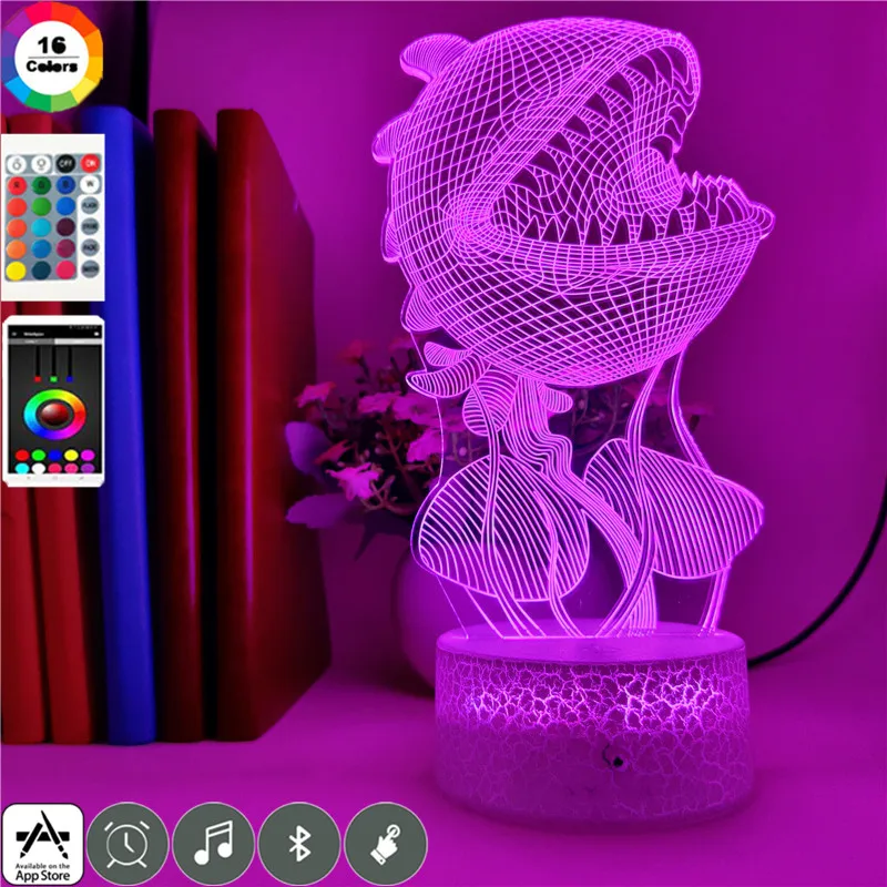 Ночник для детской комнаты крутой настольный 3d светильник с растениями против