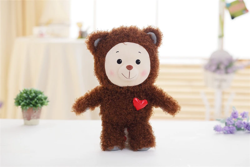 Плюшевый мишка peluche плюшевый в виде сердца 35 см|Мягкие игрушки животные| |