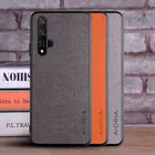 Чехол для Huawei Nova 5t, роскошный текстильный кожаный чехол из мягкого ТПУ, жесткий чехол для телефона Huawei Nova 5t, чехол