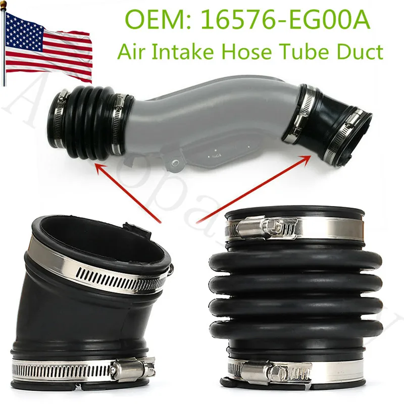 

Set of 2pcs 16576-EG00A Air Intake Hose Tube Duct Boot For Infiniti M45 V6 3.5L for Nissan 16576EG00A 16576-CG00A 16576 CG00A