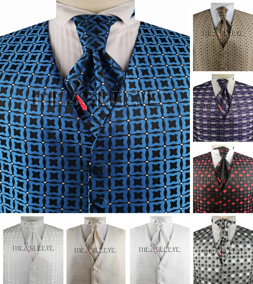 Бесплатная доставка Набор цветных жилетов в крупный горошек (жилет + шейный