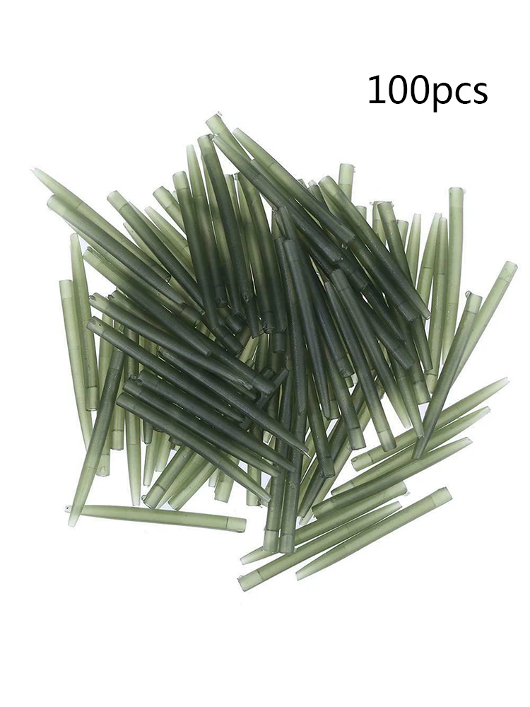 

100Pcs/Set Fishing Rubber Tubes Terminal Tackle Safety Lead Clips with Pins Tail Rubber Tubes Carp Fishing Tackle Tools