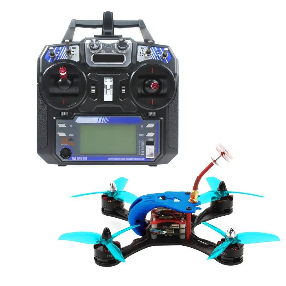 Радиоуправляемый квадрокоптер RTF T180 4 дюйма 5,8G FPV гоночный Дрон HD камера черепаха 800TVL Betaflight F4 Pro V2 OSD Бесщеточный 3S 2,4G 6CH - Цвет: No Battery Blue