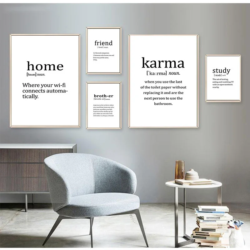 

Modern Home Decoration Quote Prints Posters Home Letters Canvas Painting For Living Room Bedroom House Decorative Art Picture
