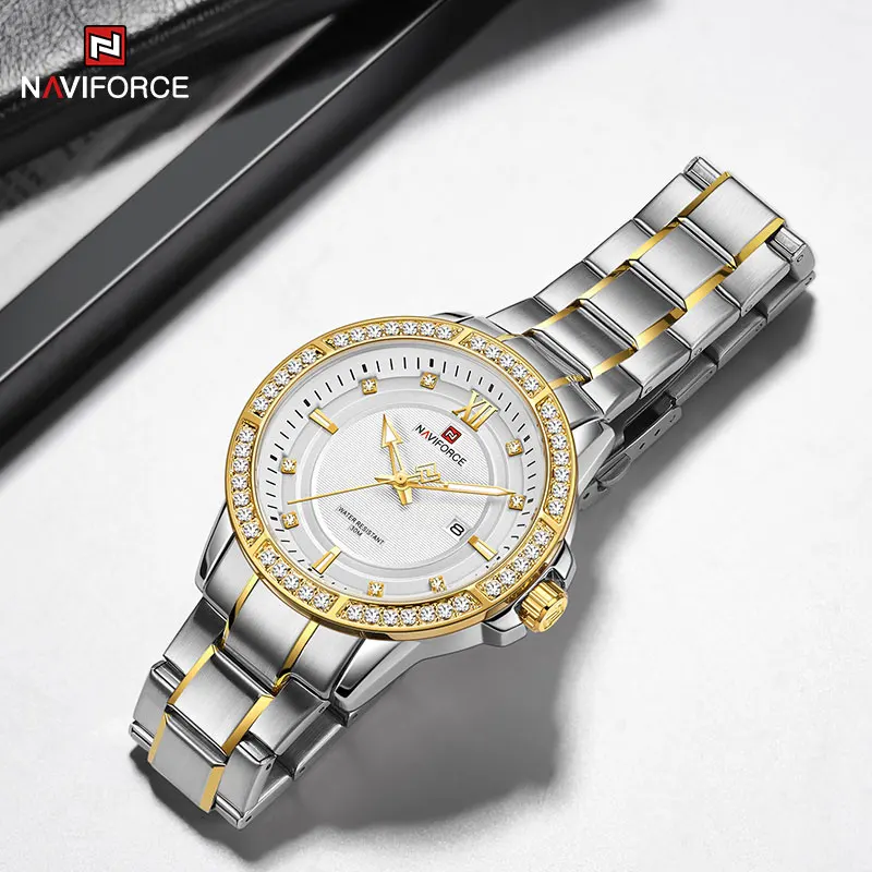 

NAVIFORCE Luxury Brand Gold Men Watch Fashion Quartz Man Wristwatch Military Sport Waterproof Male Date Clock Relogio Masculino