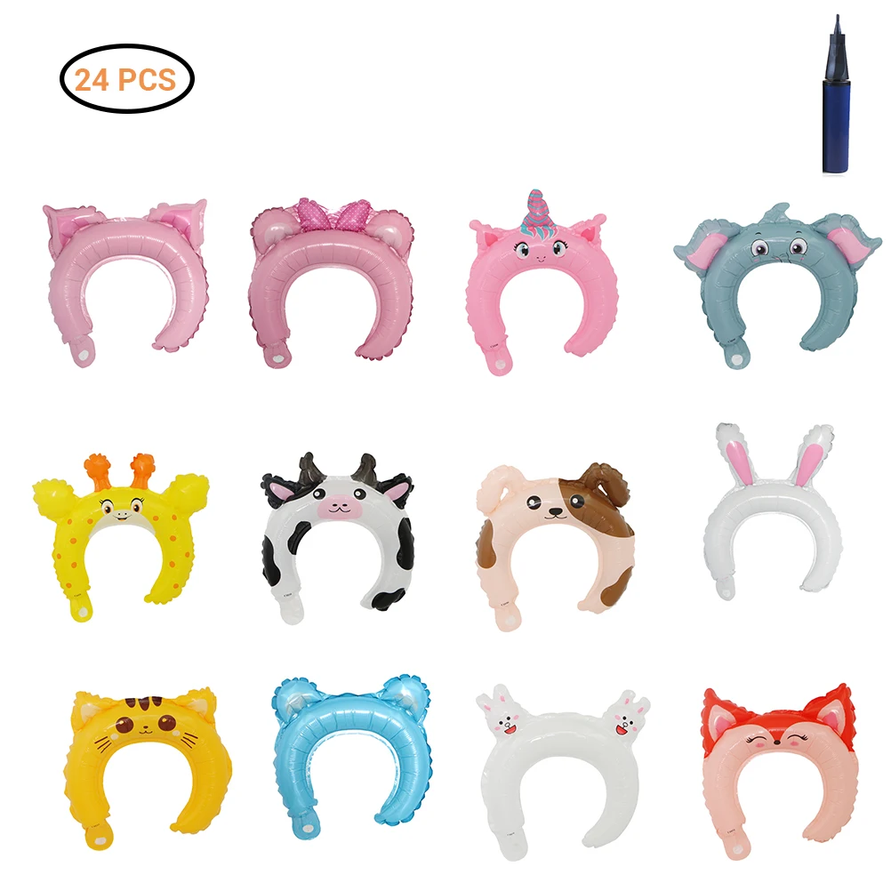 24 шт мультфильм повязка на голову в виде животного фольги воздушный шар панда