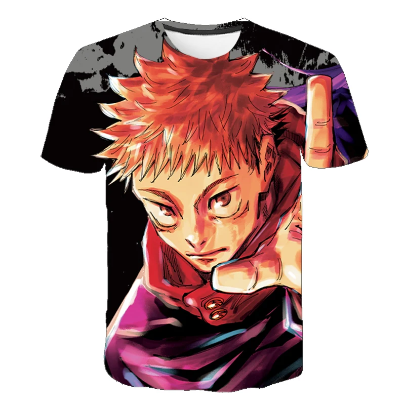 

Harajuku Child T-Shirt Jujutsu Kaisen Printed Unisex Summer Short Sleeve Cool Cartoon Anime Casual Streetwear Tops Kids Clothing