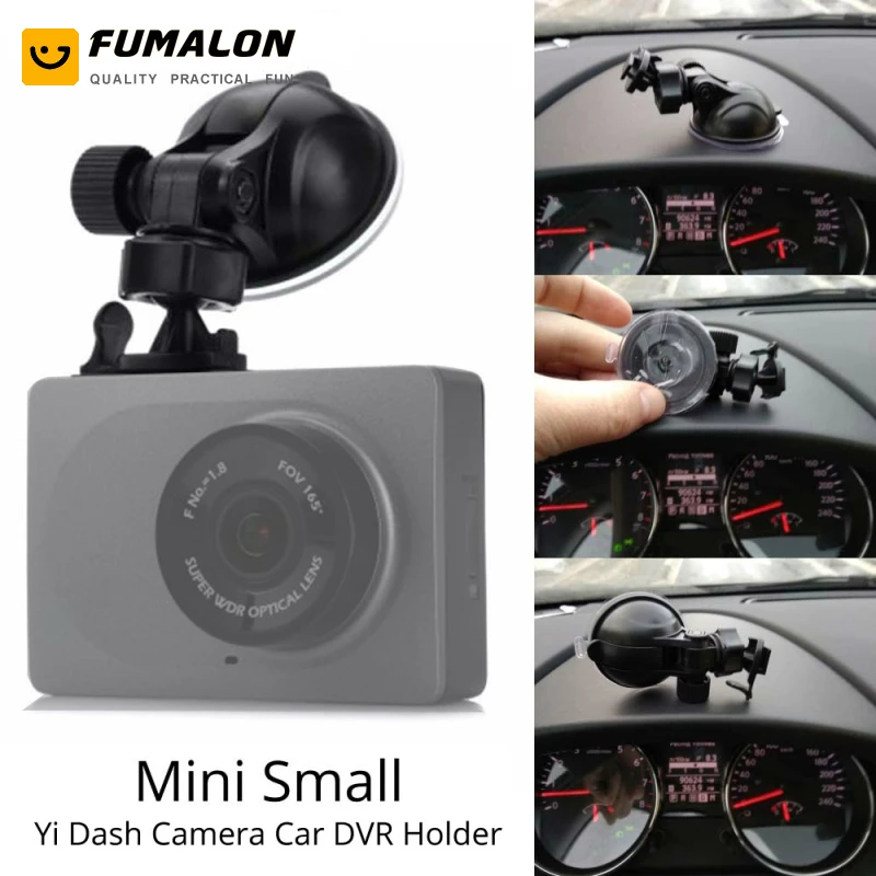 Держатель FUMALON для оригинальной крепления Yi Car DVR, черный прозрачный держатель крепления на присоске для камеры на приборной панели, супер присоска Xiaoyi GPS.