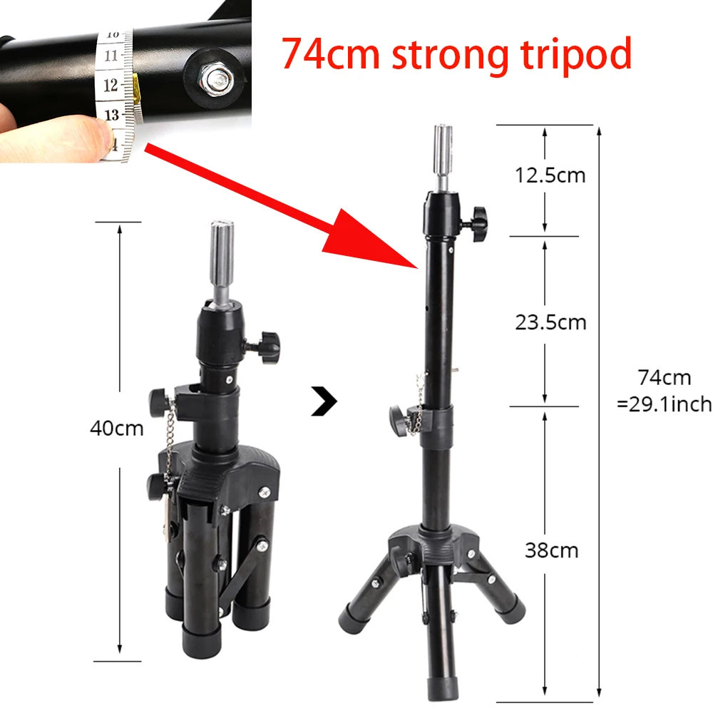 

MEERL Mannequin Head Holder Tripod Stand For Hairdressers Salon Training Head Strong Adjustable Wig Stand Tripod For Wig Making