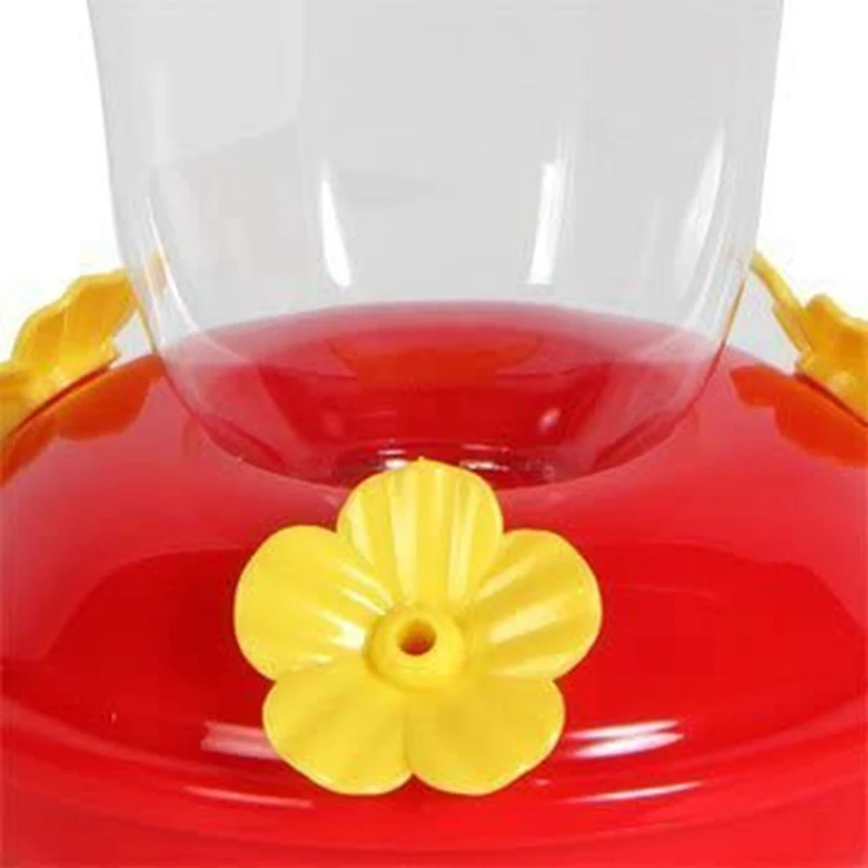 

Hummingbird Feeder Hanging Outside-Round Baby Bottle Hummingbird Feeding Container With Hooks 3 Flower-Like Feeding Ports
