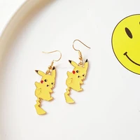 takara tomy pokemon pikachu earrings necklace decoration cute cartoon cute girl heart birthday gift valentines day gift crafts