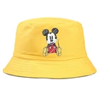 Панама женская с принтом Минни и Микки, летняя Панама в стиле хип-хоп, шляпа для рыбалки для мальчиков и девочек