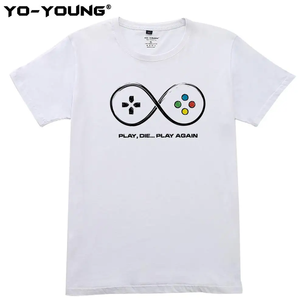 Забавная футболка для фанатов игр 100% хлопок повседневные летние футболки с
