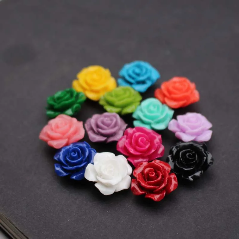 10 шт. 12 мм 15 коралловые бусины Camelia Искусственный коралловый цветок кабошон