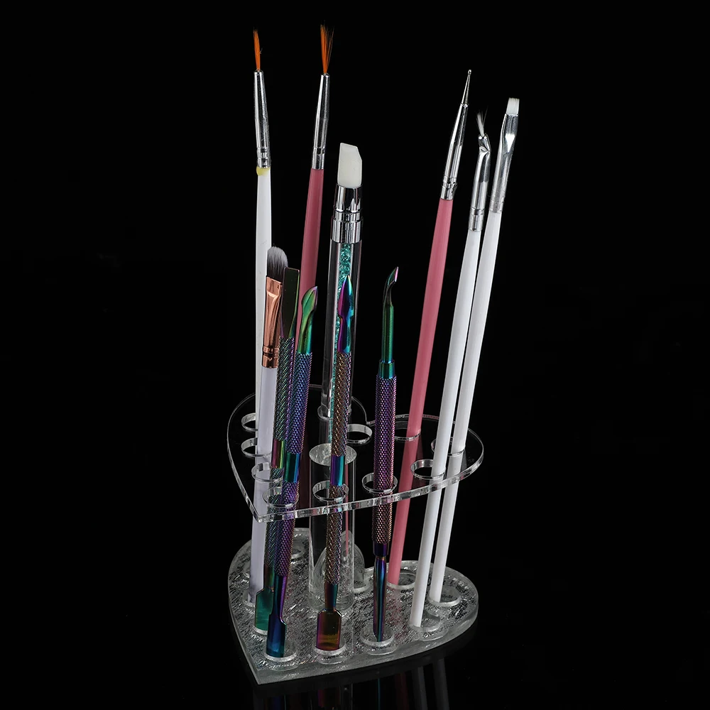 Профессиональный держатель для акриловых гелевых кистей с 12 отверстиями круглая