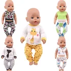 Одежда для кукол, симпатичная, леопардовая, для 18-дюймовых американских кукол и кукол для новорожденных 43 см, 2 шт.компл.