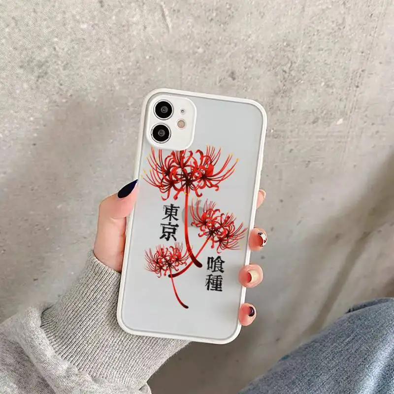 

Tokyo Ghoul Kaneki Ken Phone Case For iPhone 12 11 Mini Pro XR XS Max 7 8 Plus X Matte transparent White Cover
