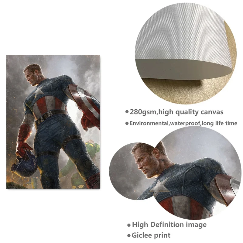 

Captain America Posters and Prints Wall Art Canvas Painting Wall Decoration Picture Cuadros for Living Room Home Decoration
