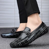 2021 autumn fashion men shoes casual genuine leather slip on loafer man breathable comfortable driving shoes for male size 37 47
