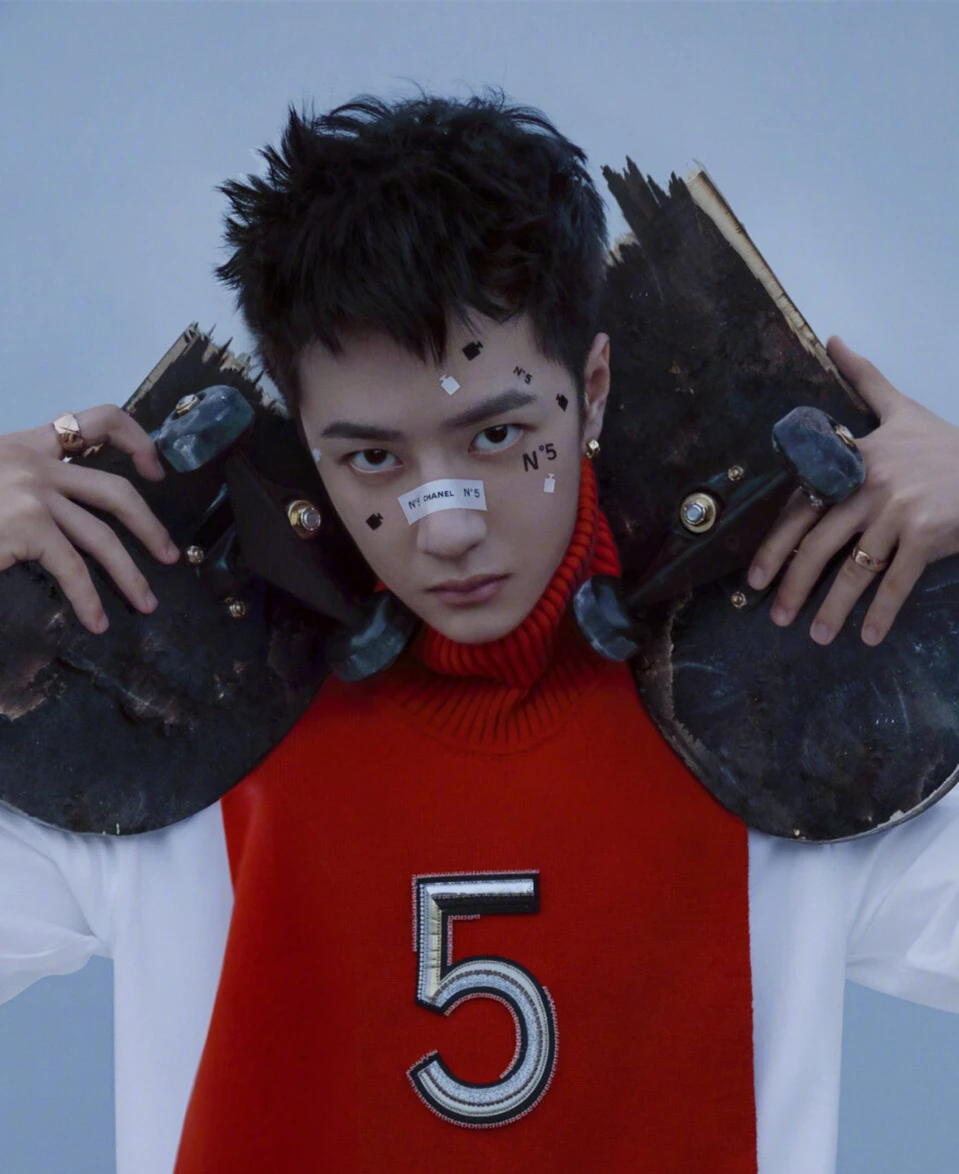 Китайский актер Ван ибо Настенный декор плакат черно-белый холст живопись Ретро