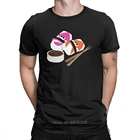 Футболка мужская с рисунком брызг суши, хлопковая хипстерская футболка с круглым вырезом и коротким рукавом, забавные Молодежные футболки