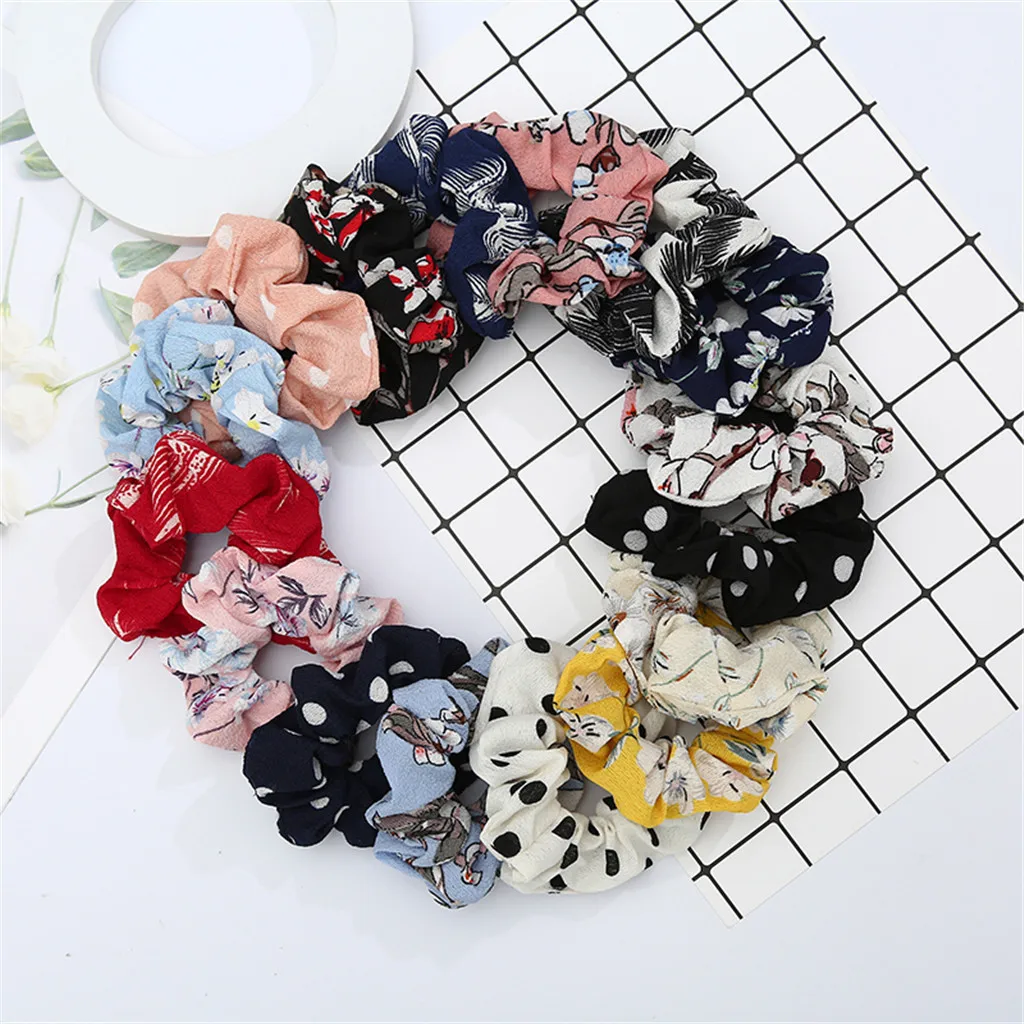 Аксессуары для укладки волос резинка шифоновые резинки 16 шт яркие цветные