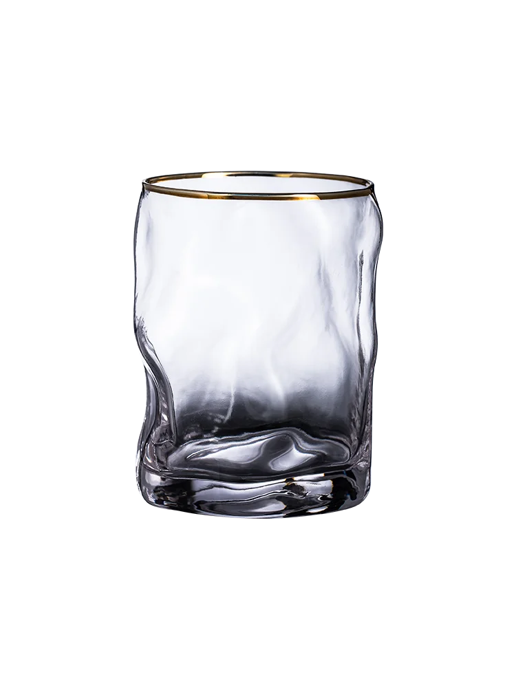 

Net red special shaped glass depicting golden border water glass whisky wine glass creative household juice glass beverage cup