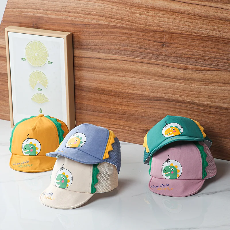 

Boy Cartoon Dinosaur Net Cap Visor Cute Fashion Kids Baseball Caps Children Modeling Hat Outdoor Travel Girl Sun Hats