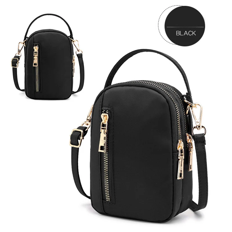 

Лидер продаж, маленькая сумка через плечо, кошелек для сотового телефона, нейлоновый кошелек с несколькими карманами для женщин-B5