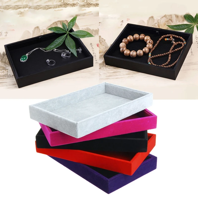 

Stackable Jewelry Trays Inserts Velvet Catch All Jewelry Display Tray Case