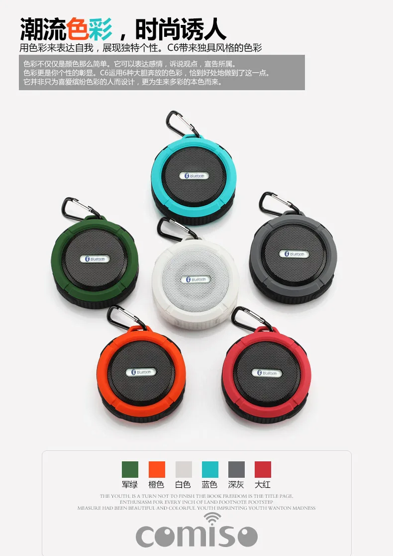 2018 USB  Bluetooth Speaker Mini Wireless Loudspeaker Crack LED TF USB Subwoofer bluetooth Speakers mp3 stereo audio music H04