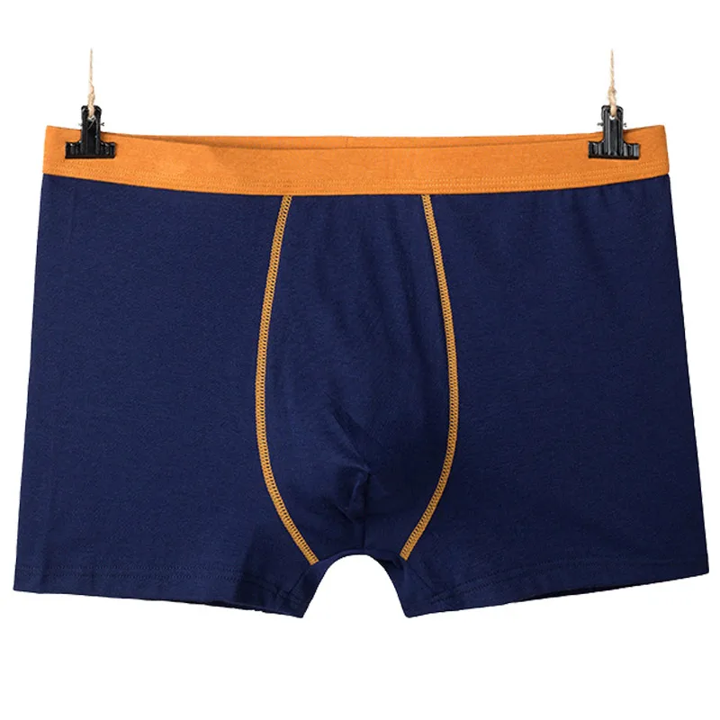 4Pcs/Lot Men's Underwear Flat Angle Men's Underwear Cotton Shorts Sexy Solid Color Breathable Underwear Man