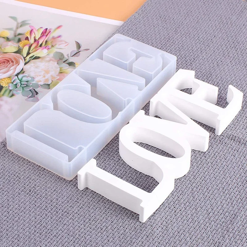 

Love Silicone Molds Resin Word Mold for Epoxy Resin DIY Table Decoration Resin Word Sign Molds Romantic Resin