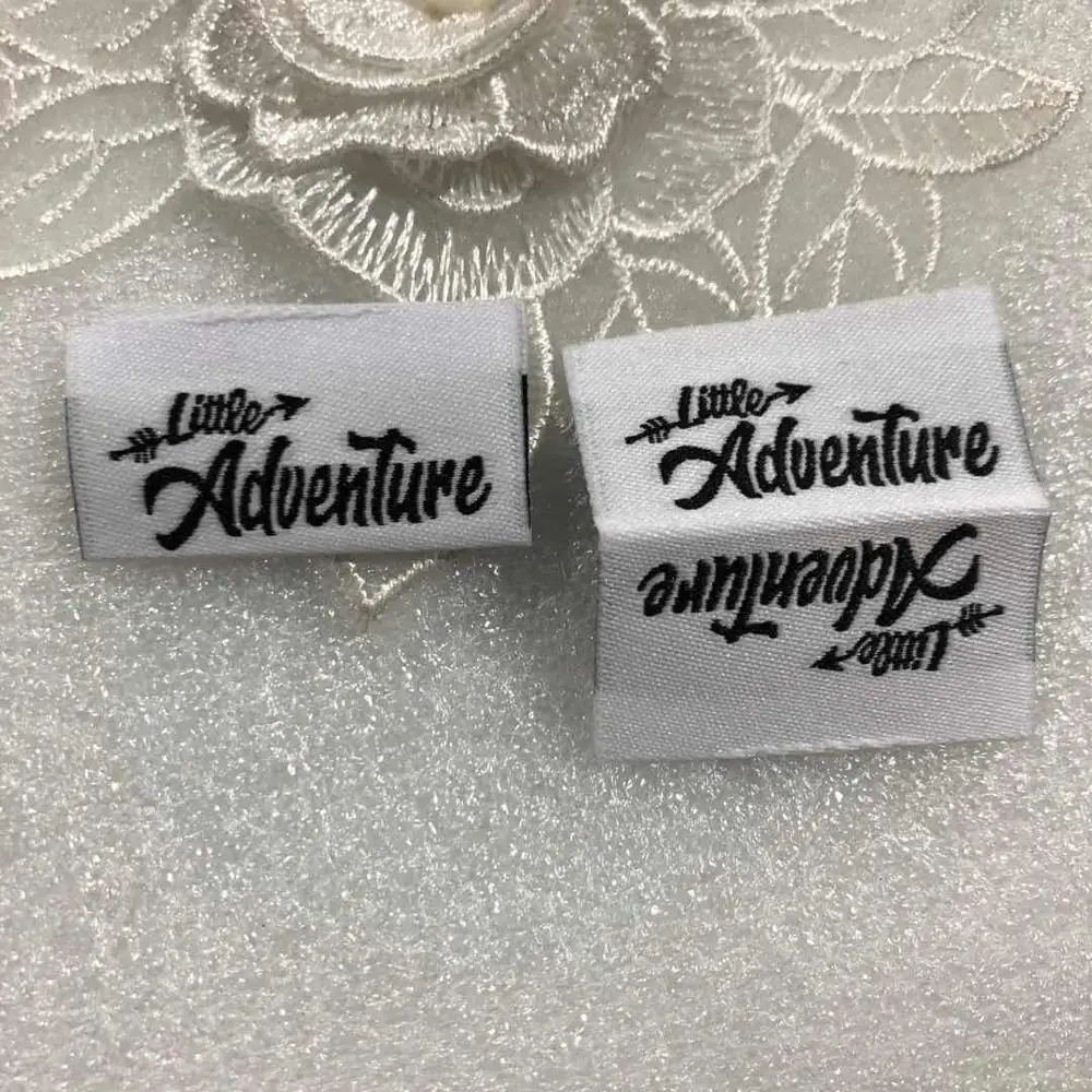 

Free Shipping Customized Main Woven Labels For Garment Clothing Tags