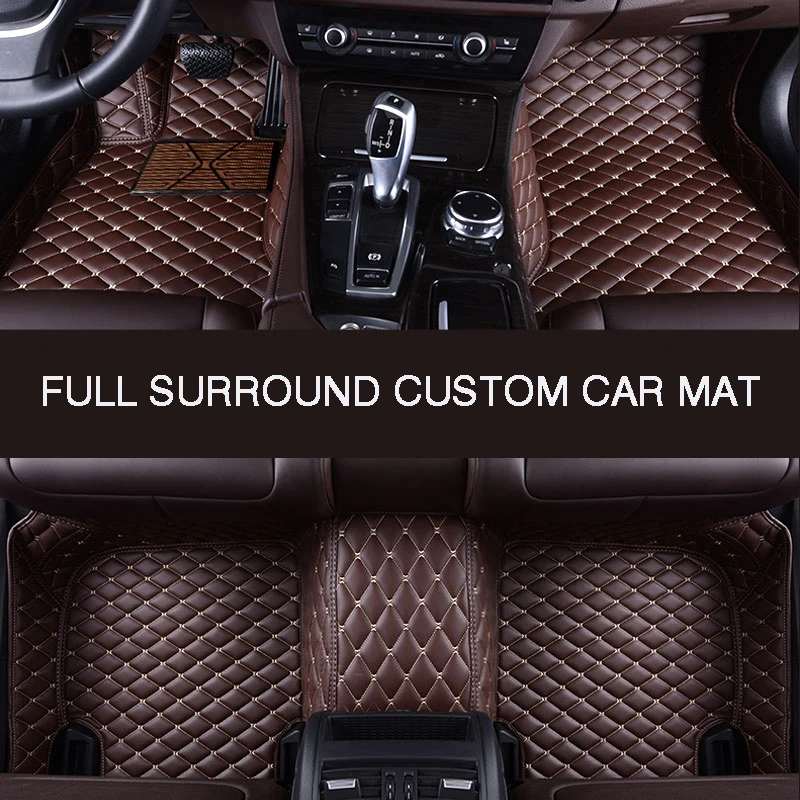 Full surround custom leather car floor mat for FORD Edge Ⅱ(7seat) Explorer V(7seat) car interior car accessories