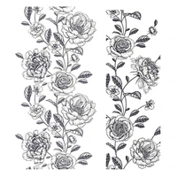 azsg blooming rose flowers clear stamps for diy scrapbooking decorative card making crafts fun decoration supplies