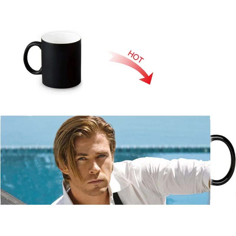 Забавные кружки с рисунком Криса хемворта кружка для кофе меняющая цвет чашка