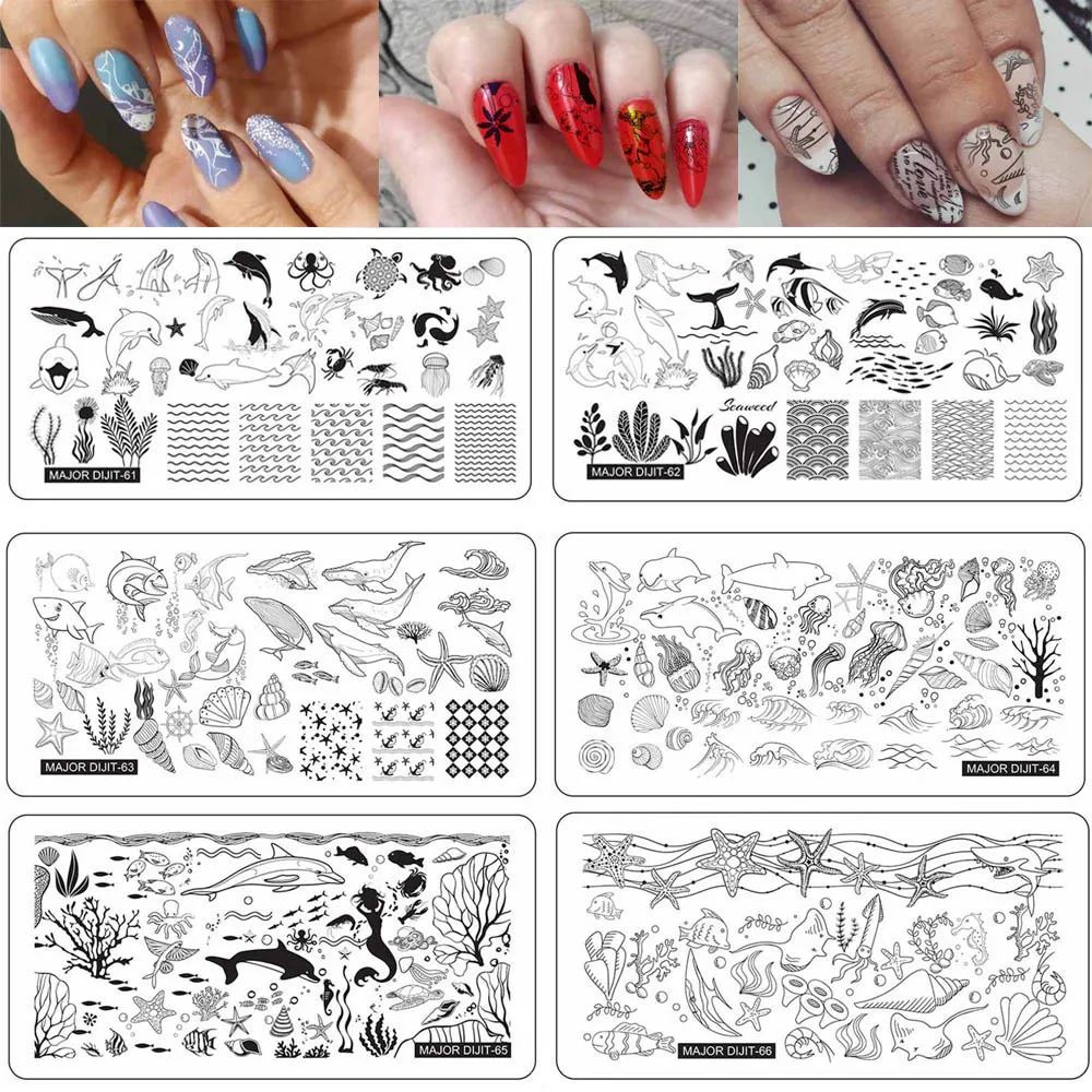 1 шт. штампы для ногтей штамповка шаблон Огненный Цветок Геометрические Животные