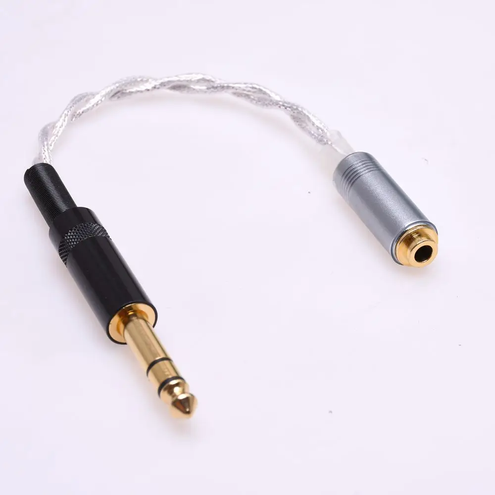 1/4 6.35mm Male to 4.4mm Female Audio Adapter Silver Plated Shield Cable Compatible For Sony NW-WM1Z 1A MDR-Z1R TA-ZH PHA-2