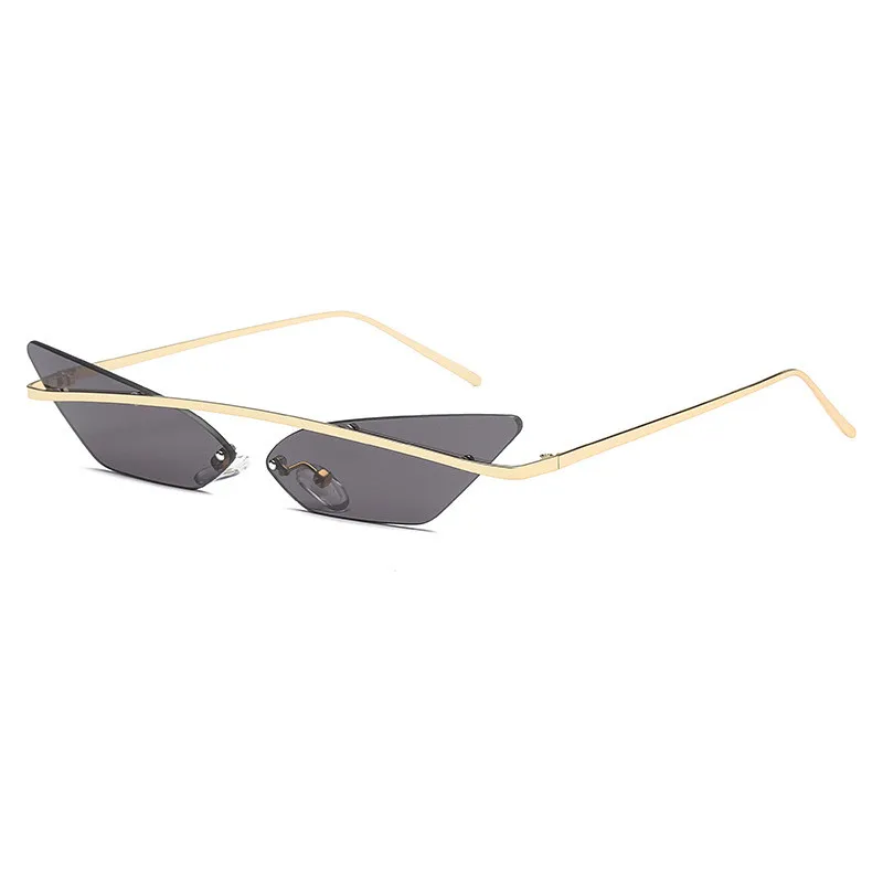

Cat Eye Sunglasses Women Cool Brand Female Sun Glasses Vintage Metal Frame Mirror Ladies Shades Trending Triangle Eyewear