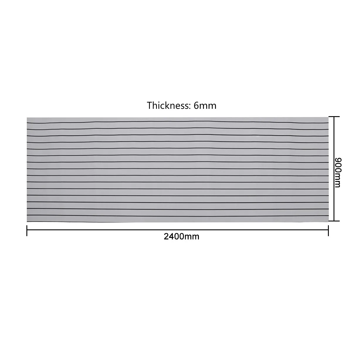 Самоклеящаяся подложка для лодочной палубы из пены EVA Faux Teak размером 2400x900x6 мм с аксессуарами для пола и декором, серый ковер.