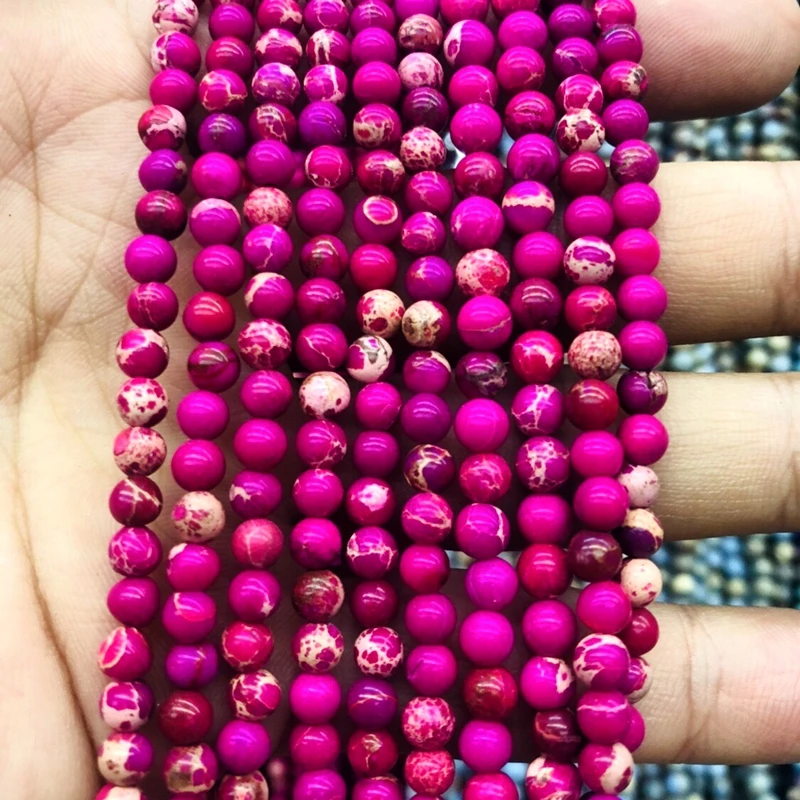 Оптовая продажа 1 шнур натуральная разноцветная искусственная яшма для осадка 4