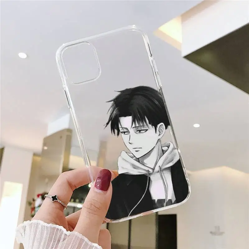 

attack on titan anime Phone Case Transparent Clear for iPhone 11 12 mini pro XS MAX 8 7 6 6S Plus X 5S SE XR 2020