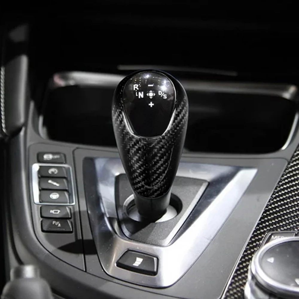 1 шт. черная центральная консоль из углеродного волокна ручка переключения