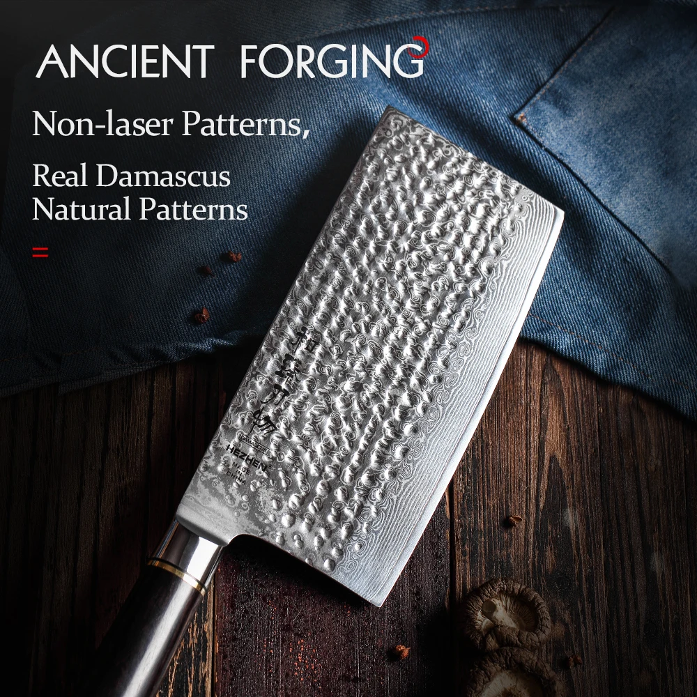 7 дюймовые кухонные ножи из дамасской стали высококачественный японский нож