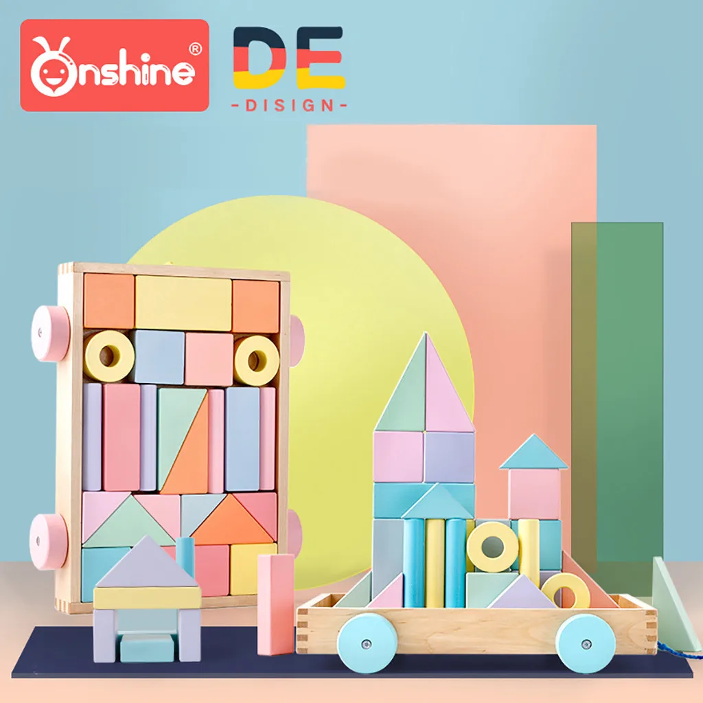 

24 pieces Geometric Building Blocks Set wooden toy Brain Teaser Toy Tangram Smart Colorful L815